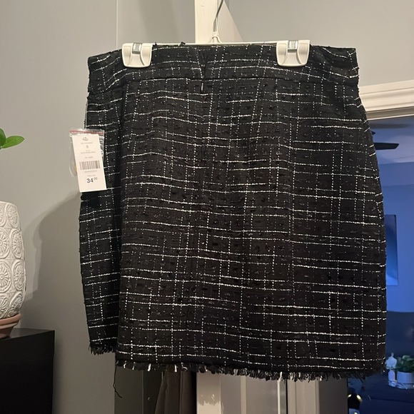 Matching Set ! Checkered Tweed Skirt and Vest - Picture 4 of 4